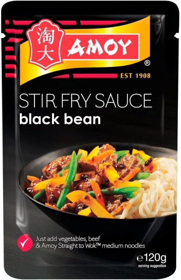 Amoy Straight to Wok Aromatic Black Bean Stir Fry Sauce (120g) - Pack of 2