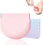 onbuwws Silicone Pink Retainer Case with Lanyard Slim Cute Retainer Holder Dental Thin Container Braces Case for Girl Women Kids Men Travel Partial Denture Night Mouth Guard Aligner