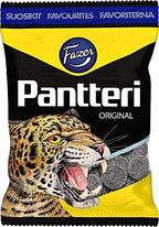 Fazer Pantteri ('Panther') Original Finnish Salmiak Licorice Wine Gums Candy Bag 180g