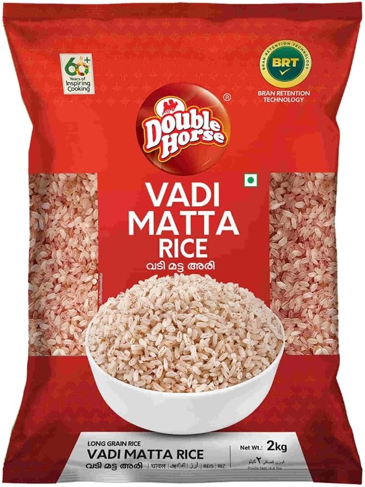 Matta Red Rice Long Grain Kerala Vadi Matta Rice Double Horse 2KG
