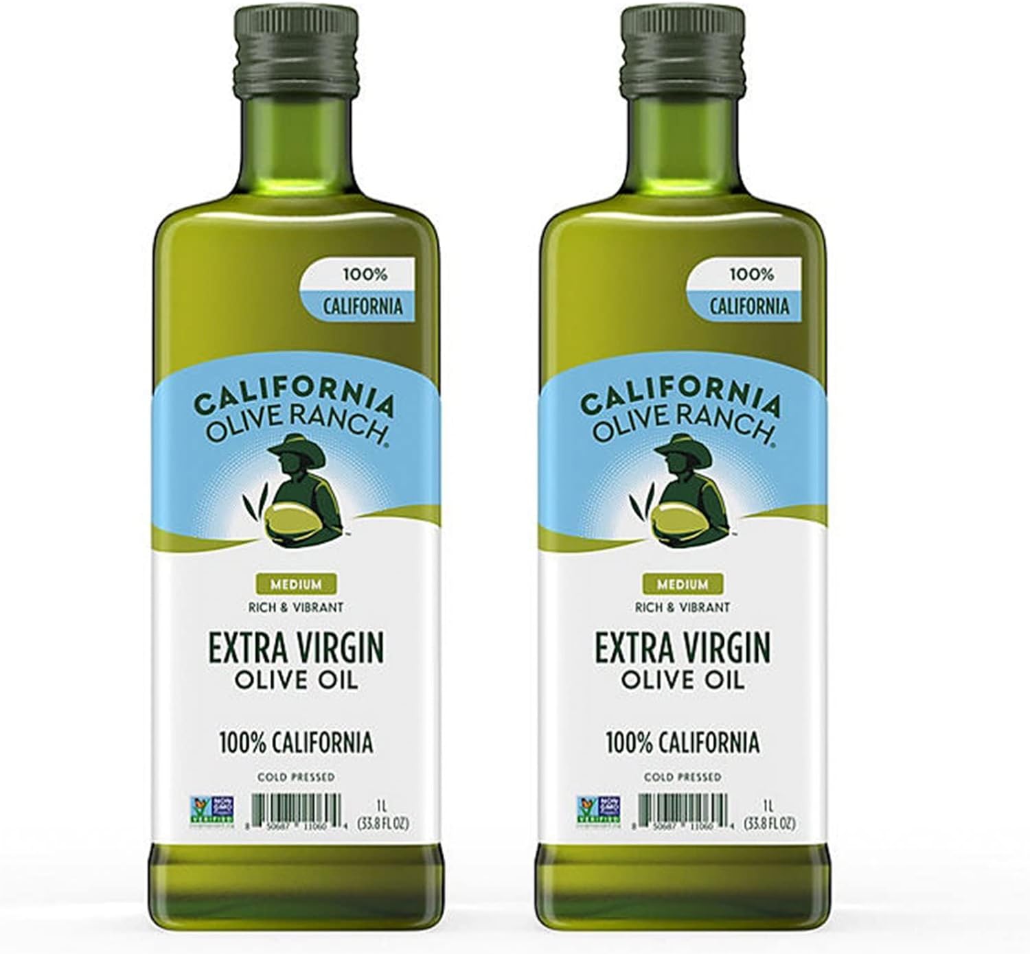 California Extra Virgin Olive Ranch Oil 33.8 oz each 2 Pack by Qualitatt