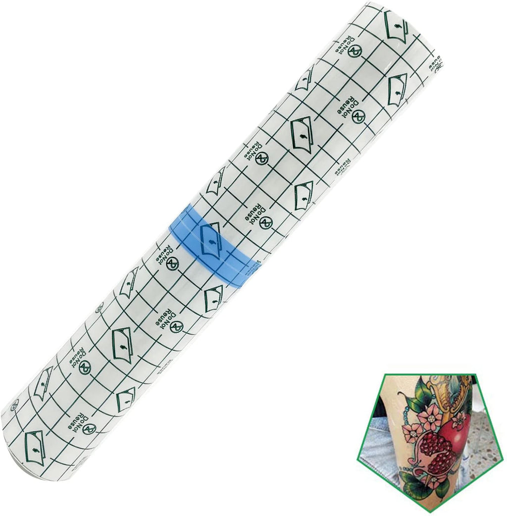 Tattoo Aftercare Bandage Roll 10" x 2 Yard - Waterproof Transparent Film for Tattoo Initial Healing and Skin Repair Adhesive Tattoo Supply Wrap