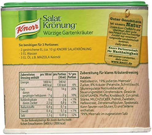 Knorr Salat Kroenung GartenKraueter (Garden Herbs Vinaigrette Mix) -Container for 2.1 L