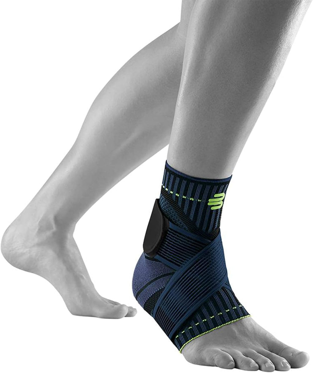 Bauerfeind Sports Ankle Support - Ankle Brace for Stabilization & Protection - Figure-8 Taping Strap - Targeted Compression - Lightweight & Durable (Black, Medium/Left)