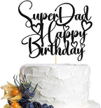 super dad Happy birthday Cake Topper, Fathers Day Party Decorations,Dad's birthday/World's Best Daddy Party Decorations Supplies(super-3)