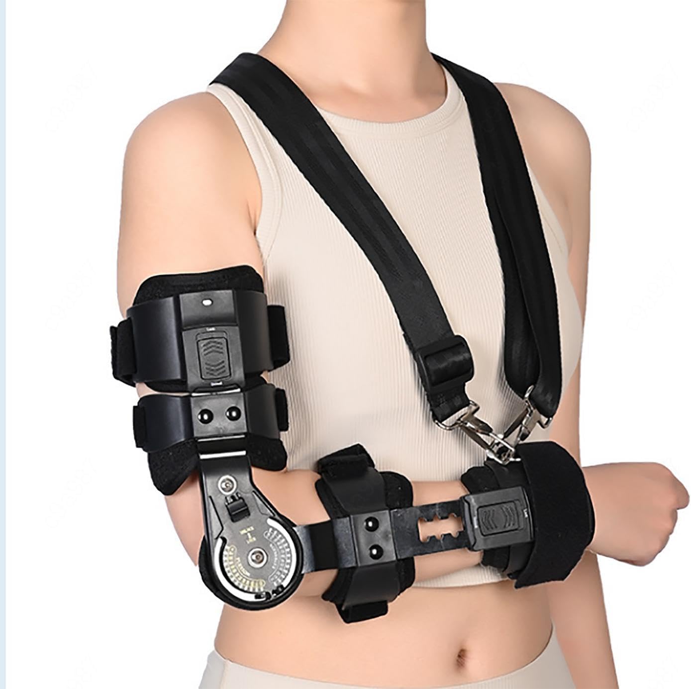 ROM Hinged Elbow Post Op Brace for Sleeping,Adjustable Support Sling Stablizer Splint Immobilizer for Tendonitis, Arthritis and Pain Relief,Arm Injury Recovery Support,Left