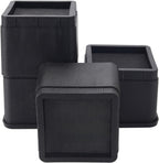 BTSD-home Adjustable Bed Risers 3 or 6 Inch - Heavy Duty Furniture Lifter Set of 4, Supports 2,200 lbs - for Under Bed Storage, Dorm, Bed Frame, Sofa, Table, Chair, Desk - Black