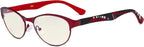 Eyekepper Computer Gaming Reading Glasses Optical Half-Rim Frame Anti Fatigue Blue Light Blocking Orange Tinted Lens