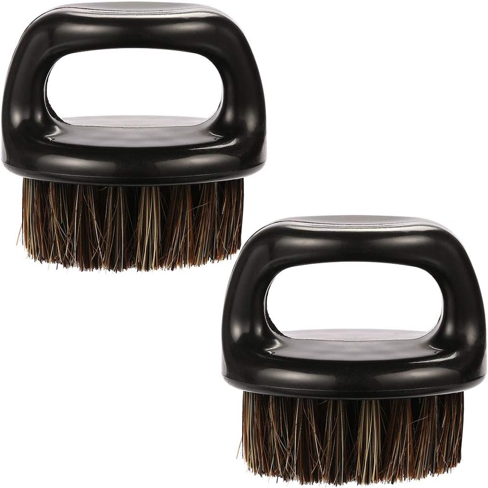 2-Pack Beard Brush for Men - Men's Beard Brush (Essential Tool For Professional Barbering & Grooming Services), Brush Neck Face Duster Brush for Hairdressing Salon Household