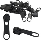 Piutouyar 200 Pack #3 Zipper Sliders Replacement, Black Zipper Pulls Bulk for Nylon Coil Zippers Repair Kits for Luggages Jacket Purses Bags
