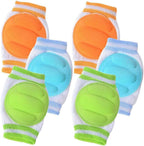 Acfun 3 Pairs Baby Knee Pads for Crawling - Adjustable Breathable Waterproof Safety Protector, Anti-Slip Elastic Knee Elbow Pads Cushion for Babies, Toddlers, Infants, Boys, Girls, Kids