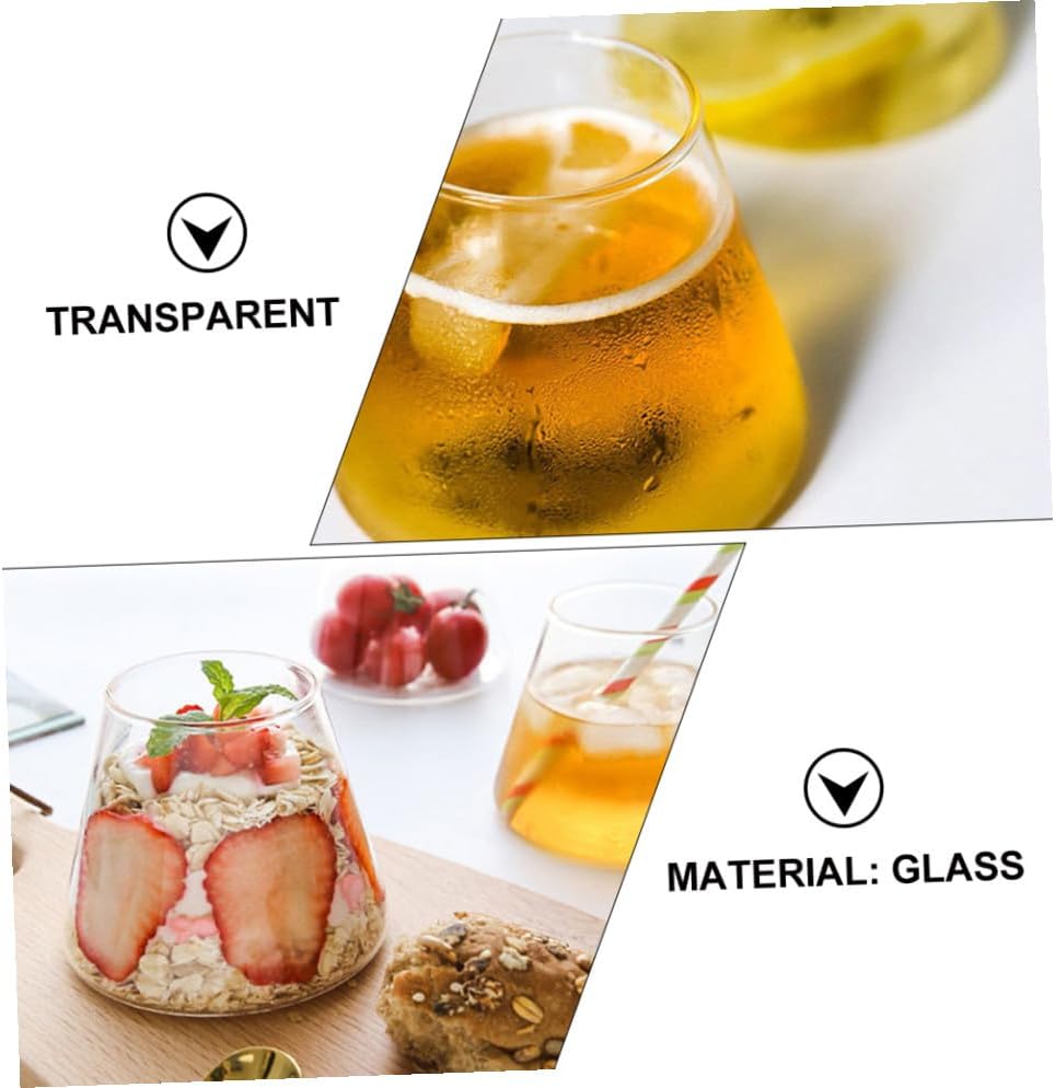 OUNONA Heat Resistant Transparent Glass Water Cup Portable Milk Juice Mug Cold Heat Resistant Beer
