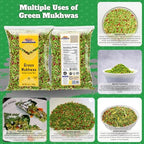 Rani Green Mukhwas (Special Digestive Treat) 14oz (400g) ~ Vegan | Indian Candy Mouth Freshener | Kosher
