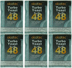 Alcotec 48 Hour Turbo Yeast | Brewers Yeast Powder| Wine Yeast for Wine Making | Dry Yeast | nutritional yeast | (6 Packs)