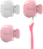 Mspan Toothbrush Head Cover Cap: Tooth Brush Travel Case Protector Plastic Clip Compatible with Manual & Electric Toothbrush for Adults Kids - 2 Packs