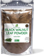 Herb To Body Black Walnut Leaf Powder - 4oz, Wildcrafted Juglans Nigra, Finely Ground Dried Black Walnut Leaves for Herbal Tea, Tinctures, and Traditional Preparations