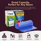 PAMI Recycling Tall Kitchen Drawstring Trash Bags- Extra-Strong Plastic Garbage Bags- Thick Trash Can Liners For Kitchen & Outdoor Bins- 2ft x2ft Unscented Trash Bags (13 Gallon – 60 Count – Blue)