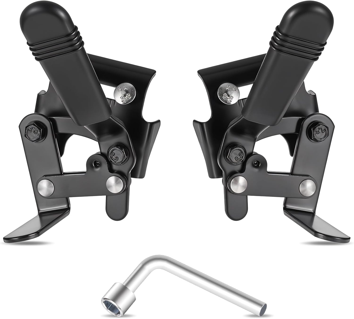 Hariendny Heavy Duty Wheelchair Brakes, Wheel Locks, Universal Brake Replacement Parts for 7/8" Tubing, Side Mount Bolt on Style (1 Pair)