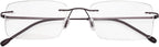 CessBlu Rimless Reading Glasses Lightweight Readers for Men