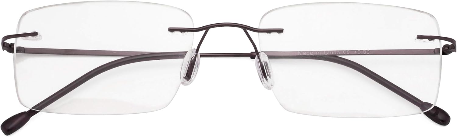 CessBlu Rimless Reading Glasses Lightweight Readers for Men