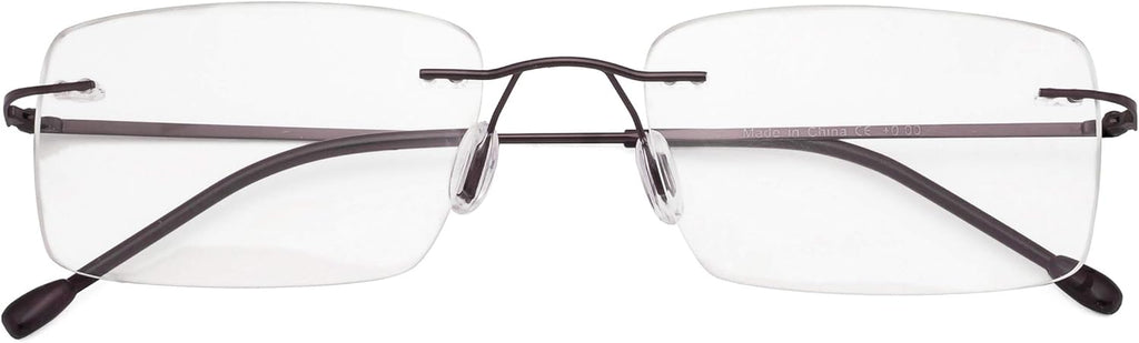 CessBlu Rimless Reading Glasses Lightweight Readers for Men