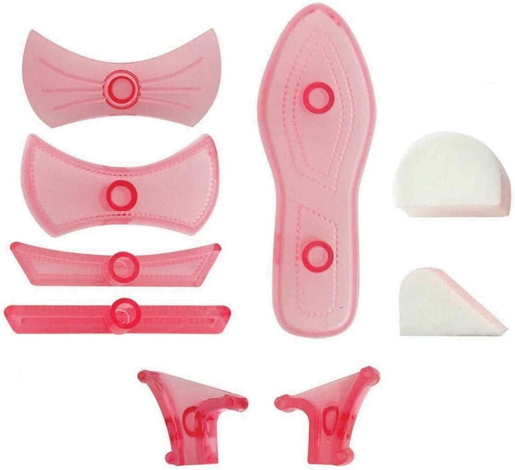 JEM Lady's Miniature Shoe Fondant Cutters, for Cake Decorating, Set of 9