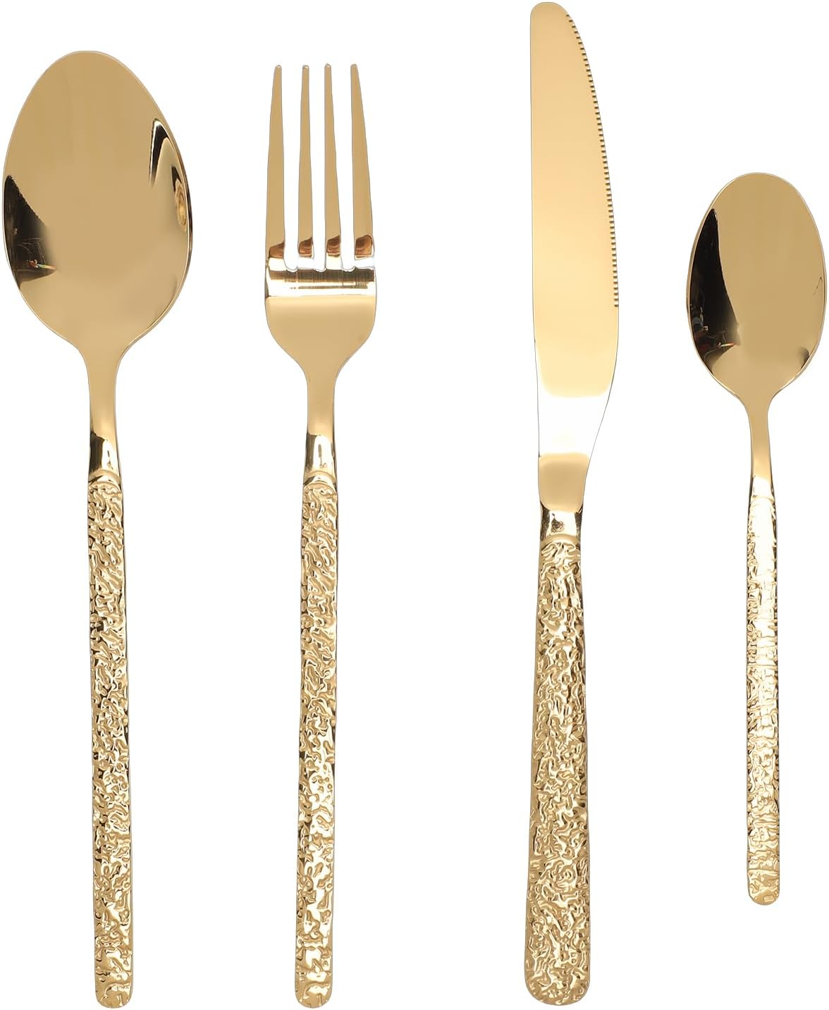 Greensen Stainless Steel Cutlery Set, for 6, 18 Piece Flatware Set Includes Dinner Knife Fork Spoon Dessert Spoon, Dishwasher Safe with Polished Finish, for Home Restaurant Wedding Party (Stone