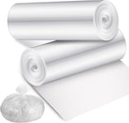 Baderke 40 Pcs Shredder Bags 15 Gallon Paper Shred Waste Bags 26'' x 30'' White Clear Trash Can Liners for Small Shredders