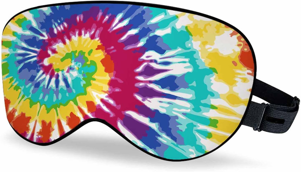 Swirl Sleep Eye Mask Tie Dye Abstract Rainbow Men Women Sleep Mask with Adjustable Strap Eye Cover Eye Shade for Travel, Nap,Meditation