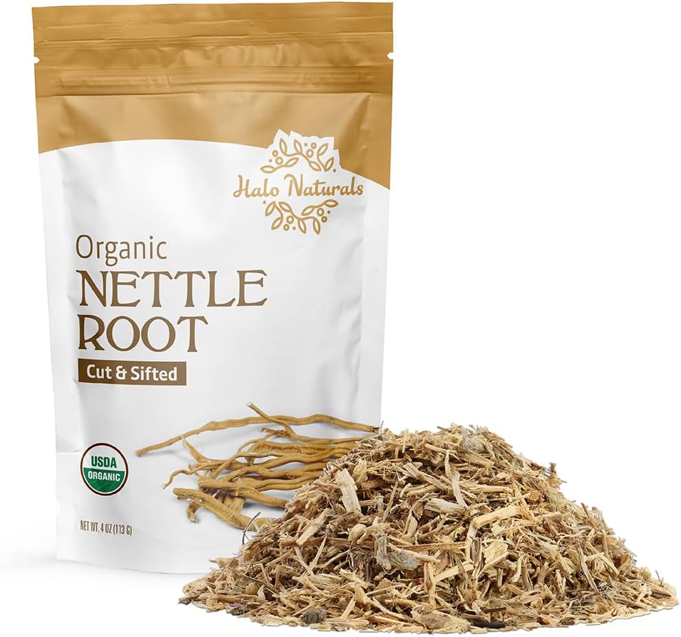 Organic Nettle Root Cut & Sifted, 4 Ounces (Urtica dioica) USDA Certified | Resealable Pouch| Packaged in The USA