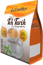 Malaysia Famous Chek Hup / Teh Tarik 3 In 1 Instant Mix / Delicate Blend of Black Tea & Non Dairy Creamer, With Less Sugar / Authentic Classic Taste, Lightly Sweetened / 15s x 40g/pack