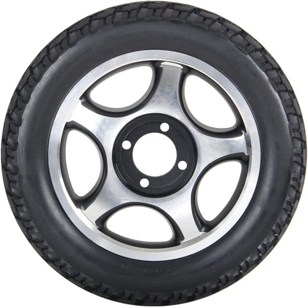 12 1/2x2 1/4, 12 Inch Wheelchair Replacement Rear Wheels, Power Wheelchair Wheel Accessories, PU Solid Tires, Metal Hubs