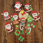 Set of 48 Wafer Edible Cupcake Toppers Christmas Paper Cake Decoration