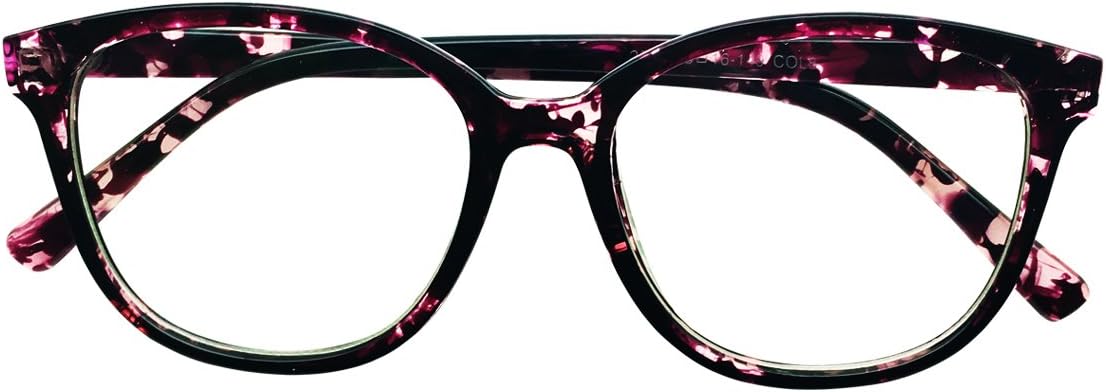 Oversize Computer Reading Glasses Womens Readers Purple Floral Frame Longsighted Eyewear