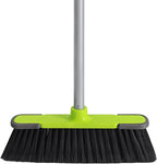 Green Indoor Broom 54" Long Handle House Broom for Floor Cleaning Sweeping Broom for Kitchen, Garage, Lobby, Patio and Garden