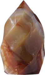 Amogeeli Natural Red Agate Flame Shaped Stone Energy Flame Towers Obelisk Crystal Quartz Reiki for Home Office Decoration, 0.44-0.66lb