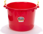 Little Giant® Plastic Muck Tub | Durable & Versatile Utility Bucket with Handles | Muck Bucket | Durable Handles | 70 Quart | Red