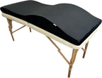 Lash Bed Topper – Ergonomic Memory Foam Pad with Plush Cover, Spa Table Cushion for Eyelash Tech, Salon Mattress for Beauty Beds, Compatible with Massage and Spa Setups – 28/70" (71/178 cm), Black