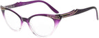 Eyekepper Cateyes Womens Eyeglasses (Purple-Transparent, +0.00)