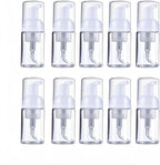10Pcs 1Oz Plastic Foam Pump Bottle Transparent Empty Dispenser Bottles Travel Soap Bottle Mini Shampoo Pump Empty Travel Foaming Containers for Shampoo Cleaning Lash Cosmetics Packaging