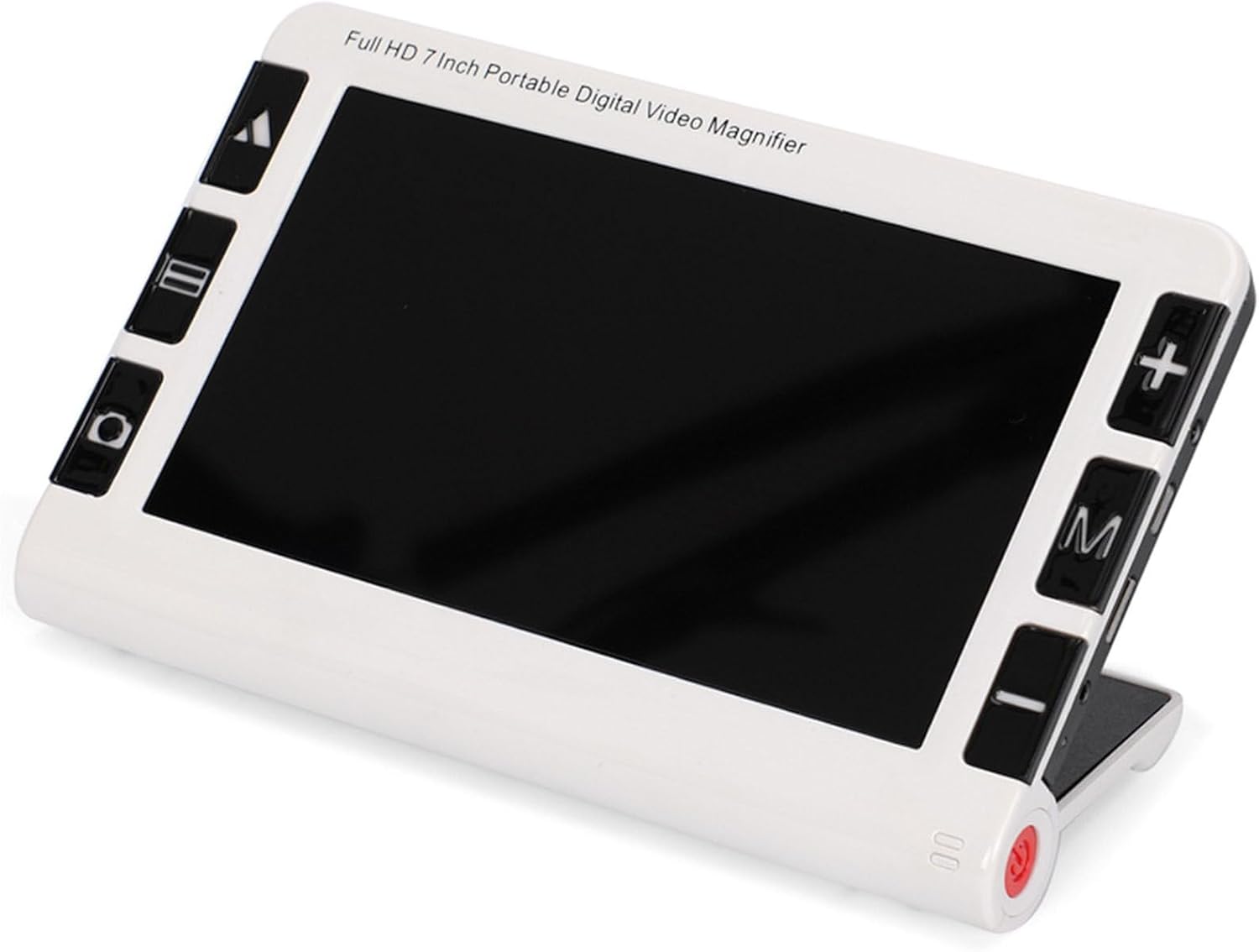 7 Inch Handheld Portable Digital Magnifier, 2-32X Zoom Foldable Handle with Enhanced 19 Color Modes, Video Digital Magnifier for Seniors, Low Vision, Books, Pages, Magazines