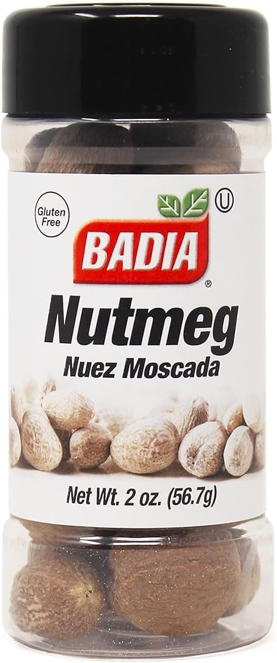 Badia Whole Nutmeg, 2 oz – Ideal for Baking, Cooking Sweet & Savory Dishes – Aromatic & Flavorful Spice
