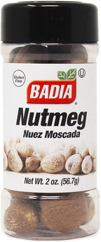Badia Whole Nutmeg, 2 oz – Ideal for Baking, Cooking Sweet & Savory Dishes – Aromatic & Flavorful Spice