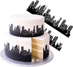 City SuperHero City Skyline Skyscappers Edible Cake Decoration Topper (White)