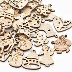 50-Piece Classic Christmas Hanging Ornaments Set - Santa Claus, Snowman, Reindeer, Christmas Tree, Snowflakes & More Designs for Festive Decoration