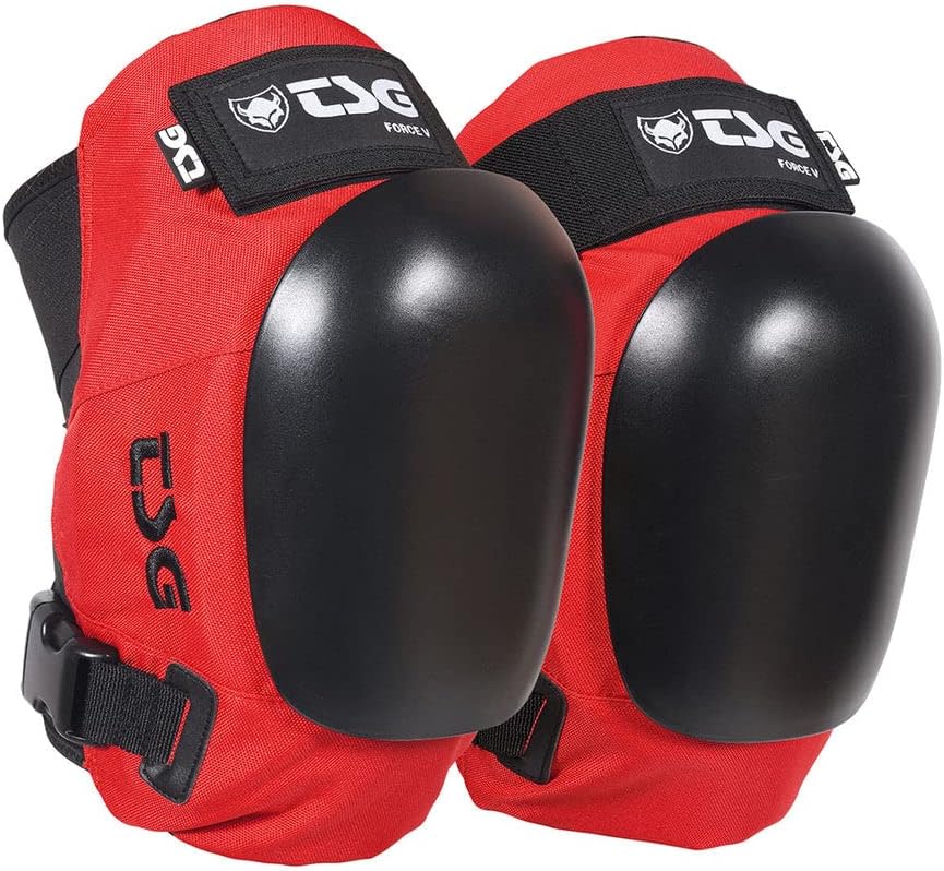 TSG Kneepad - Force V Skate Kneepads | Hardshell Construction, Multilayer EVA Foam, Neoprene Butterfly Straps, Open Back Design | For Roller Derby, Skate VertPark
