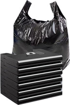 100 Counts Ultra Strong 8-10 Gallon Black Trash Bags 2 Mils Multi-Use Bin Liners Food Scrap Waste Tall Kitchen Garbage Bags for Home Office Kitchen (8-10Gallon)