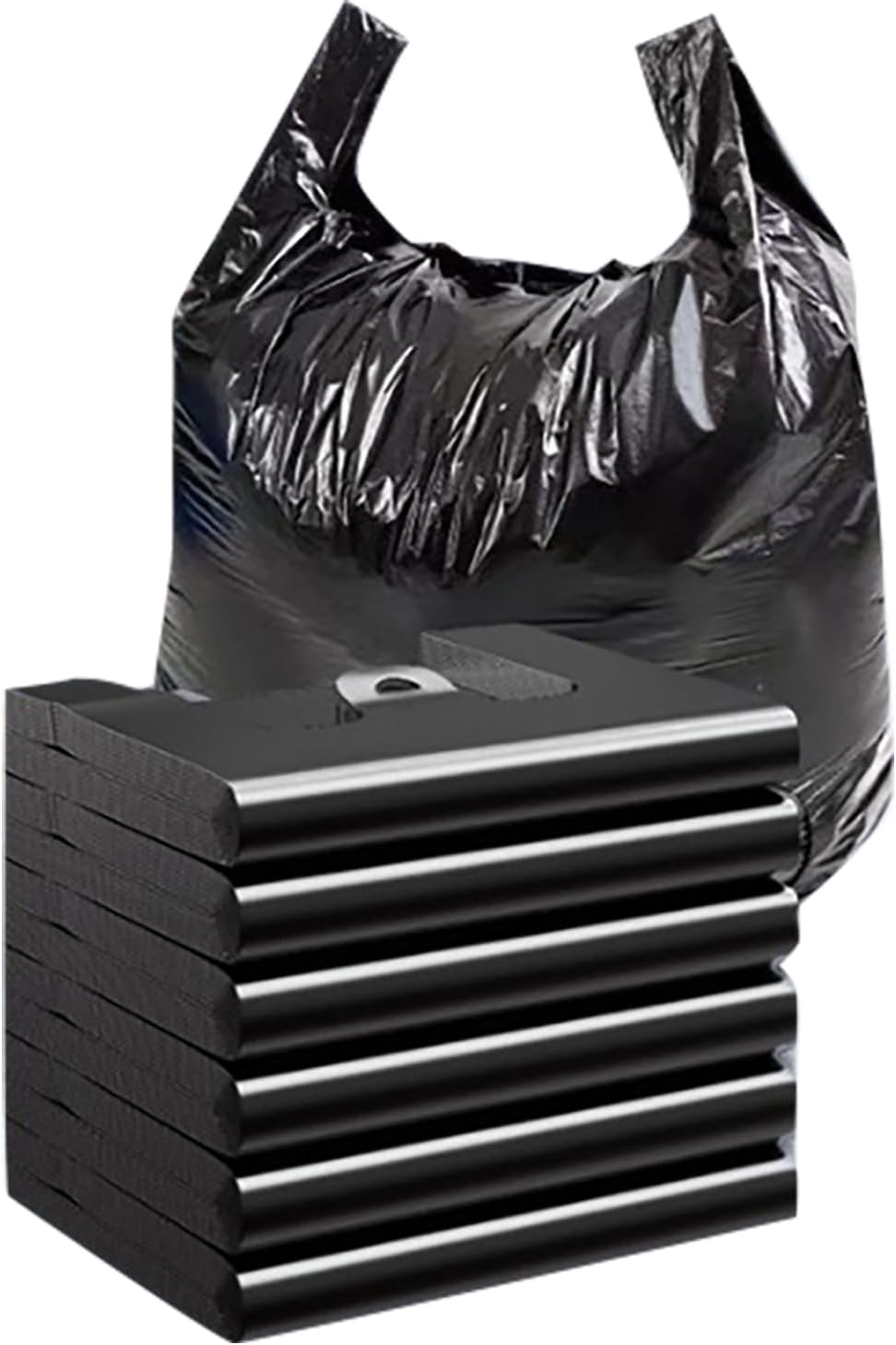 100 Counts Ultra Strong 8-10 Gallon Black Trash Bags 2 Mils Multi-Use Bin Liners Food Scrap Waste Tall Kitchen Garbage Bags for Home Office Kitchen (8-10Gallon)