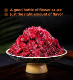 All Natural Rose Petal Jam with Honey - Yunnan Preserved Rose Tea Spread (12.35 oz Jar) - Pure Blossom Jam, No Artificial Ingredients, Gluten Free