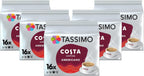 TASSIMO Costa Americano 16 T DISCs (Pack of 5, Total 80 T DISCs), white and red